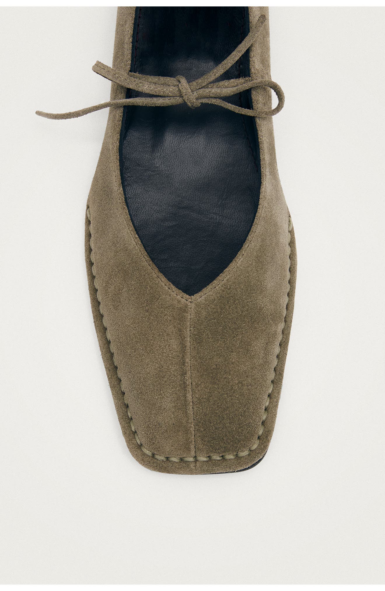 ALOHAS Sway Square Toe Ballet Flat, Alternate, color, Khaki