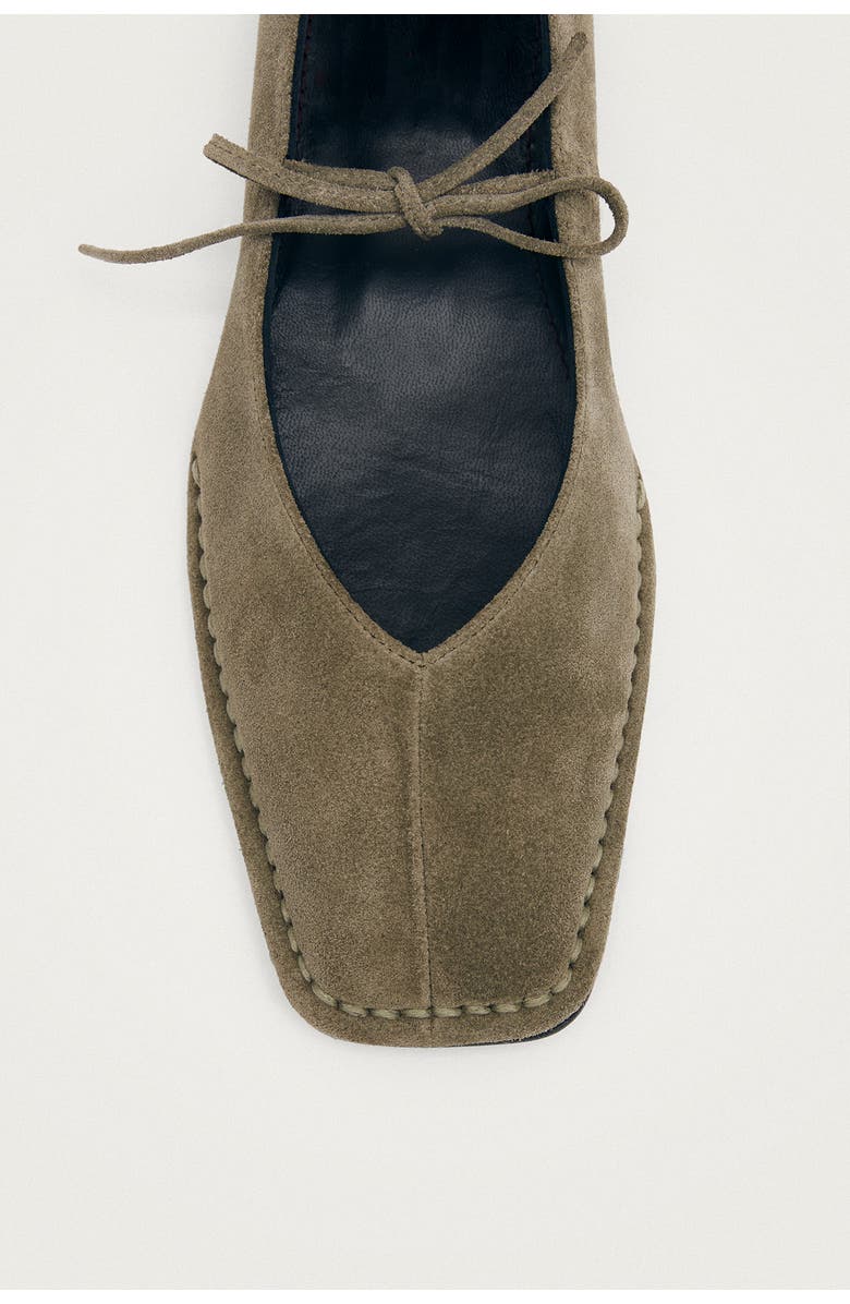 ALOHAS Sway Square Toe Ballet Flat, Alternate, color, Khaki