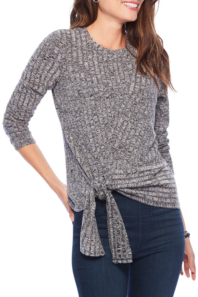 Champion Rib Tie Top, Main, color, BLACK MIX