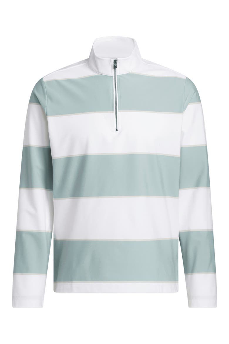 Ultimate Rugby Quarter Zip Pullover, Alternate, color, WONDER SAGE/ WHITE