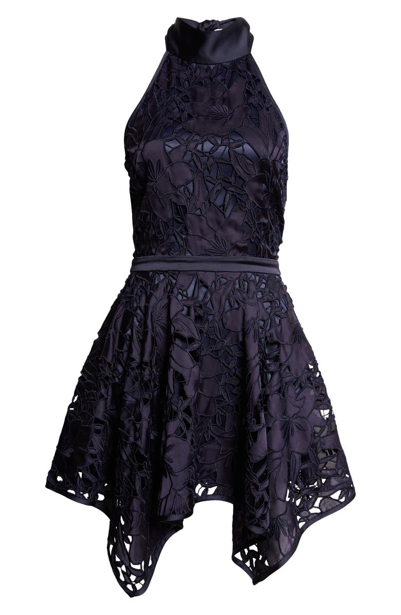 Ramy Brook Leyla Floral Cutout Halter Minidress, Alternate, color, 