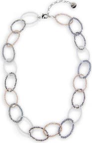 SAACHI Sampark Beaded Oval Link Necklace