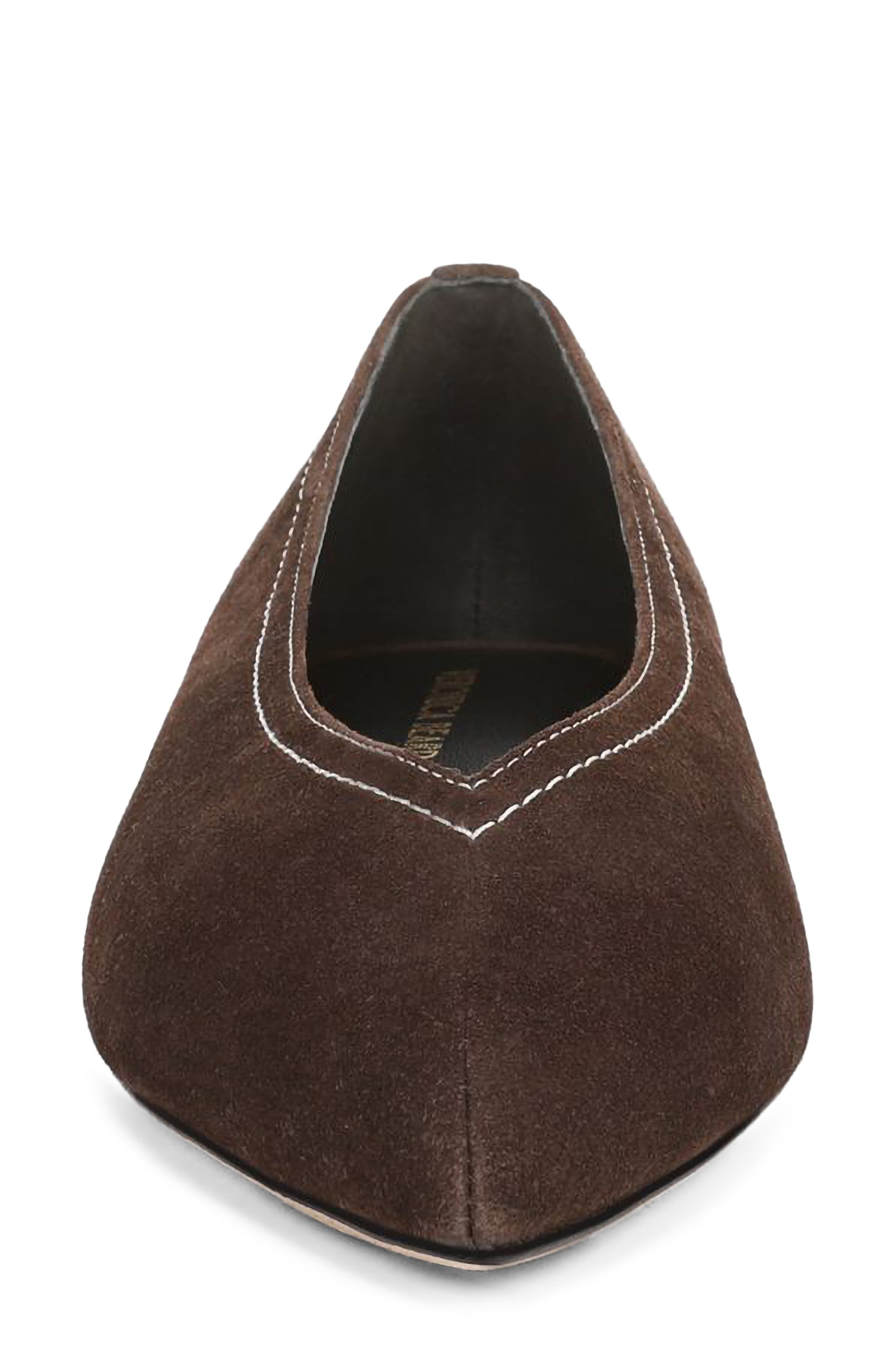 Bancroft Pointed Toe Flat, Alternate, color, ESPRESSO