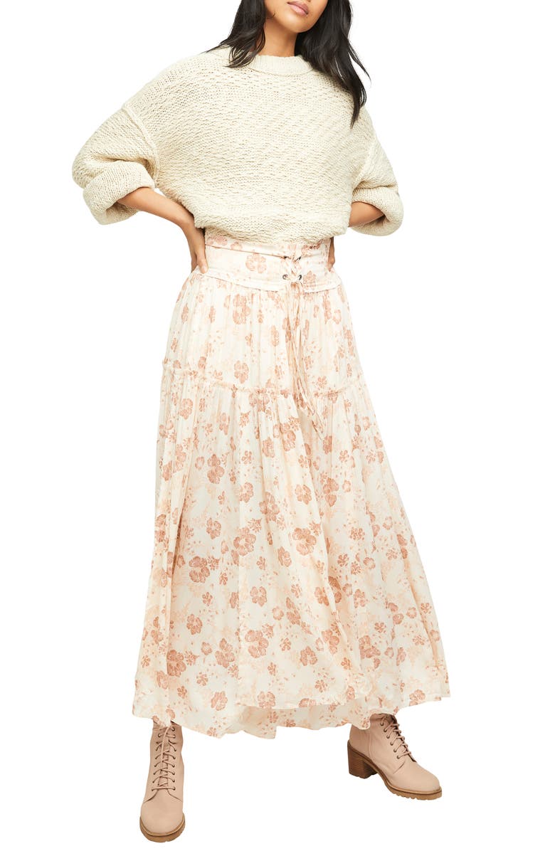 Free People Magnetic Meadows Maxi Skirt, Alternate, color,