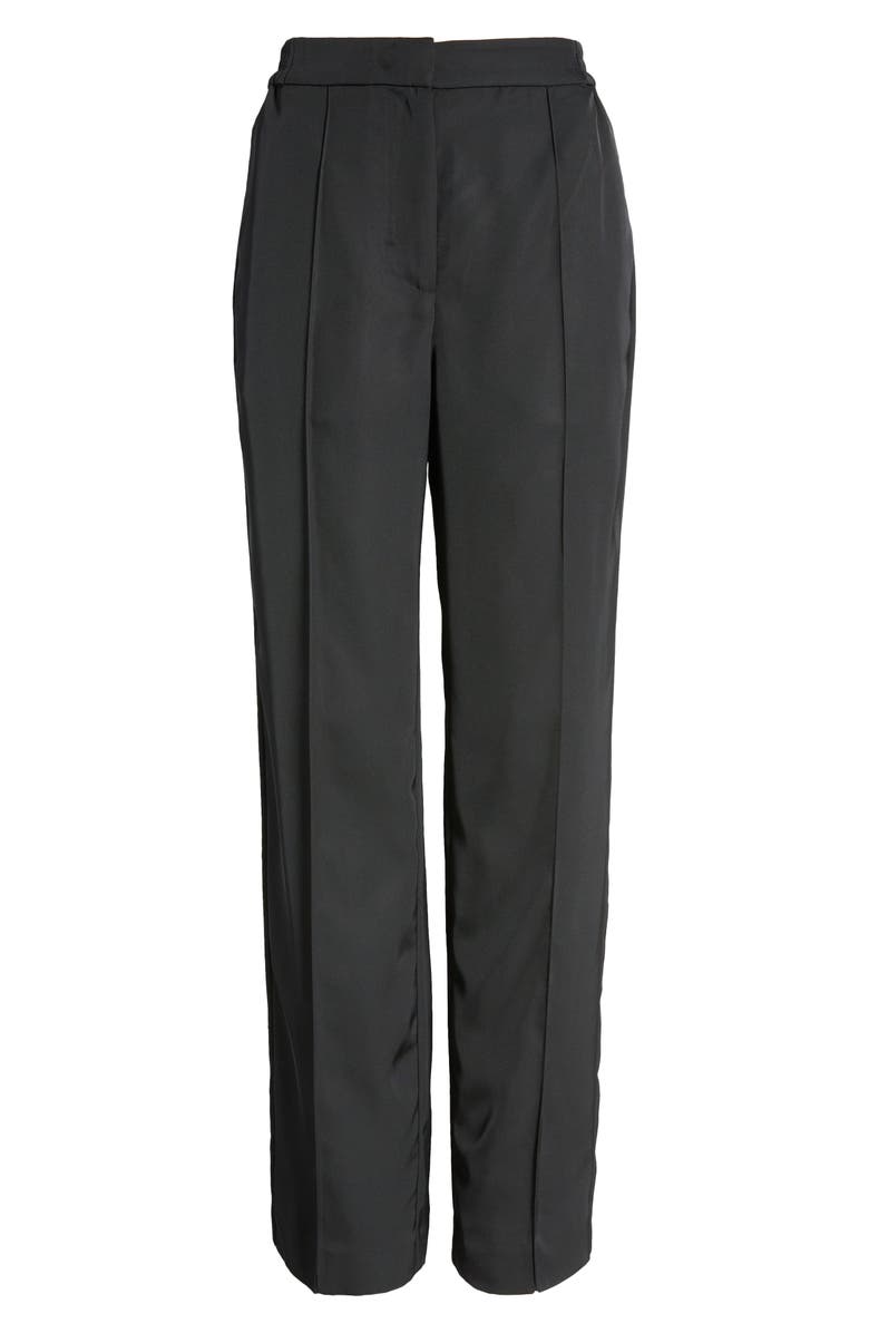 Rails Alta High Waist Straight Leg Pants, Alternate, color, Shiny Black