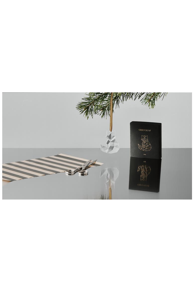 Crystal Fox Scandinavian Forest Ornament, Alternate, color, CLEAR