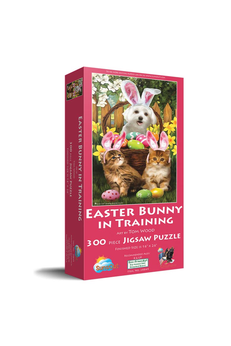 Easter Bunny in Training 300 piece Jigsaw Puzzle for Adults, Main, color, Multicolor