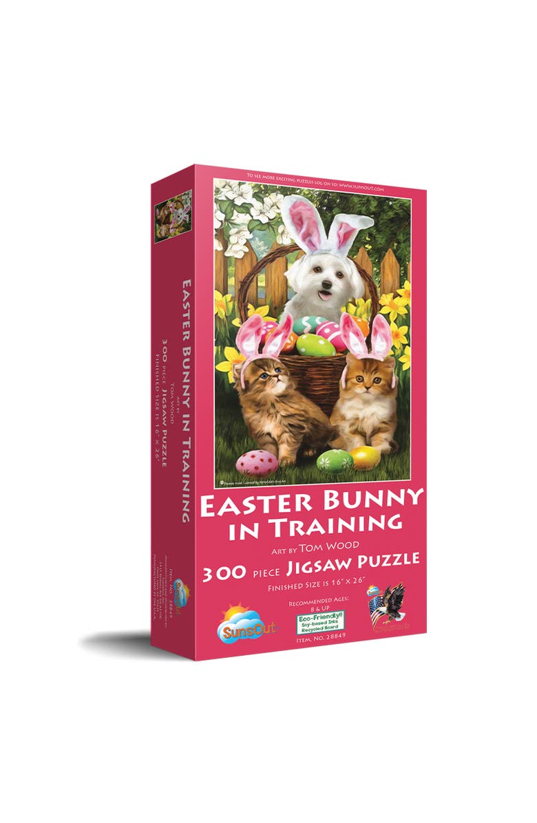 Sunsout Easter Bunny in Training 300 piece Jigsaw Puzzle for Adults, Main, color, Multicolor