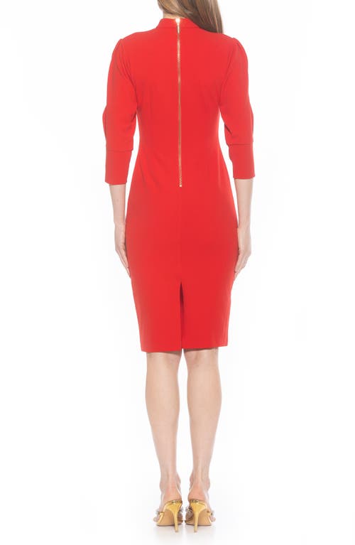 Alexia Admor Rita Retro Turtleneck Dress In Red