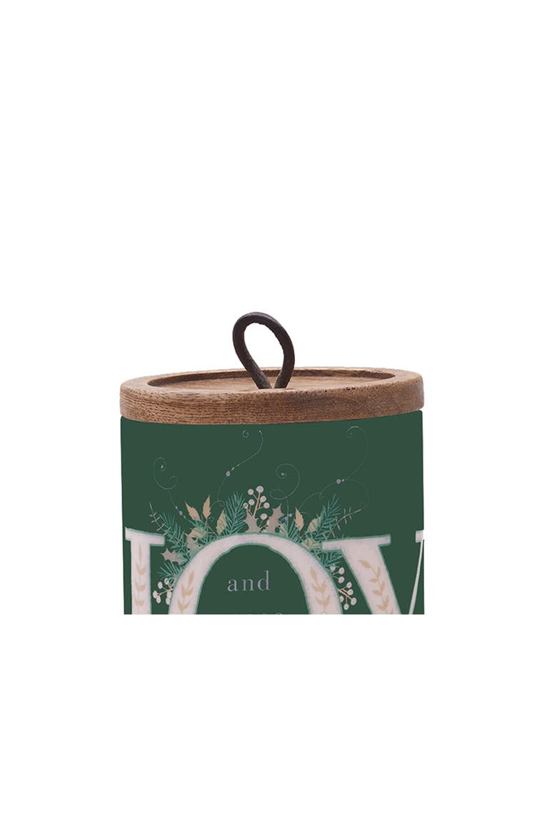 Emerald Christmas Small Canister, Alternate, color, Green