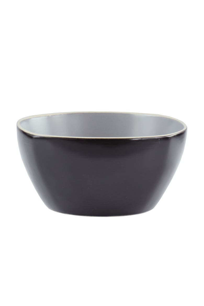16 Piece Soft Square Stoneware Dinnerware Set, Alternate, color, Grey