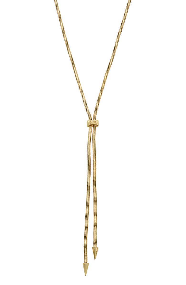 AllSaints Snake Chain Lariat Necklace, Alternate, color, 
