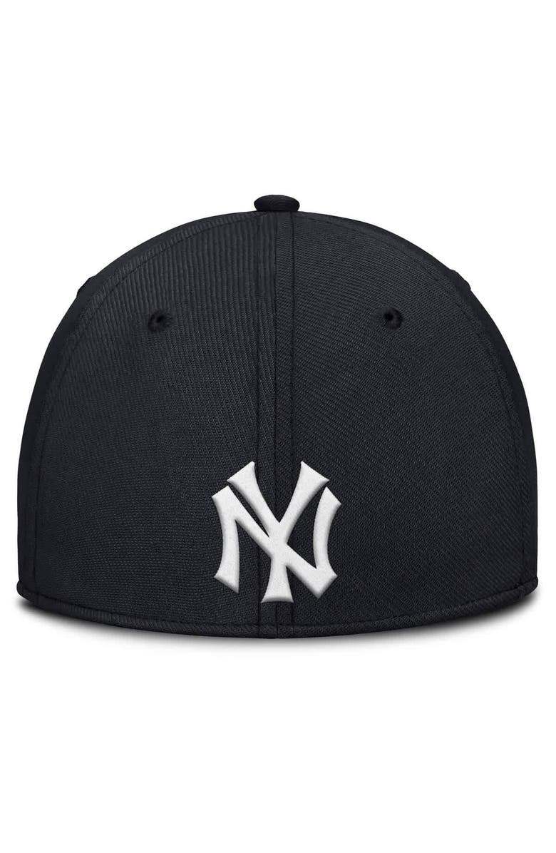 Nike Men's Nike Gray/Navy New York Yankees Rise Swoosh Performance Flex Hat, Alternate, color, Gray