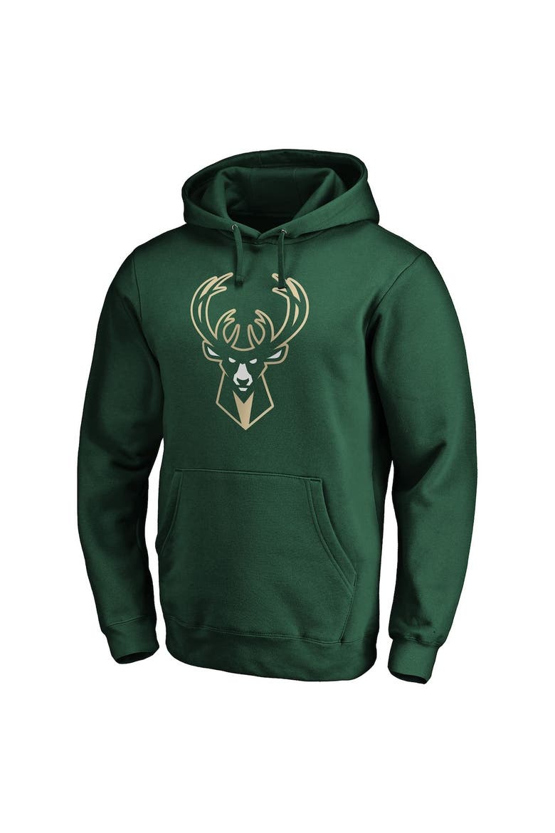 Men's Fanatics Branded Giannis Antetokounmpo Hunter Green Milwaukee Bucks Team Playmaker Name & Number Pullover Hoodie, Alternate, color, Hunter Green