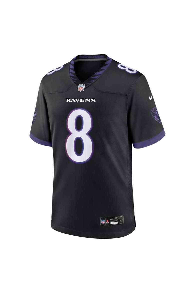 Men's Nike Lamar Jackson Black Baltimore Ravens Alternate Game Jersey, Alternate, color, Black