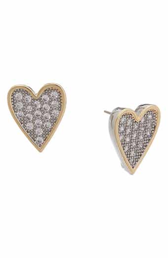 Juvell Cubic Zirconia Heart Stud Earrings