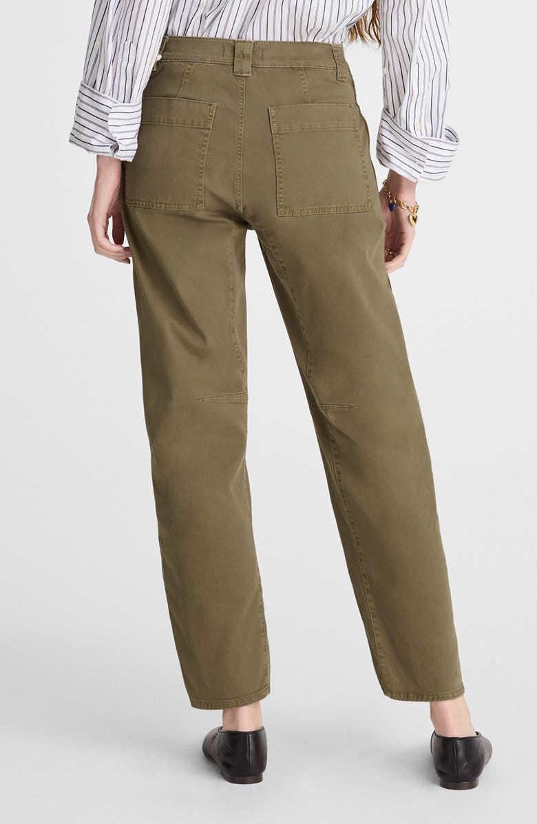 Madewell Darted Barrel Leg Pants, Alternate, color, Safari Khaki