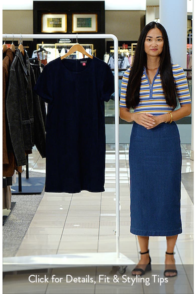 Faux Suede Paneled Shift Dress video