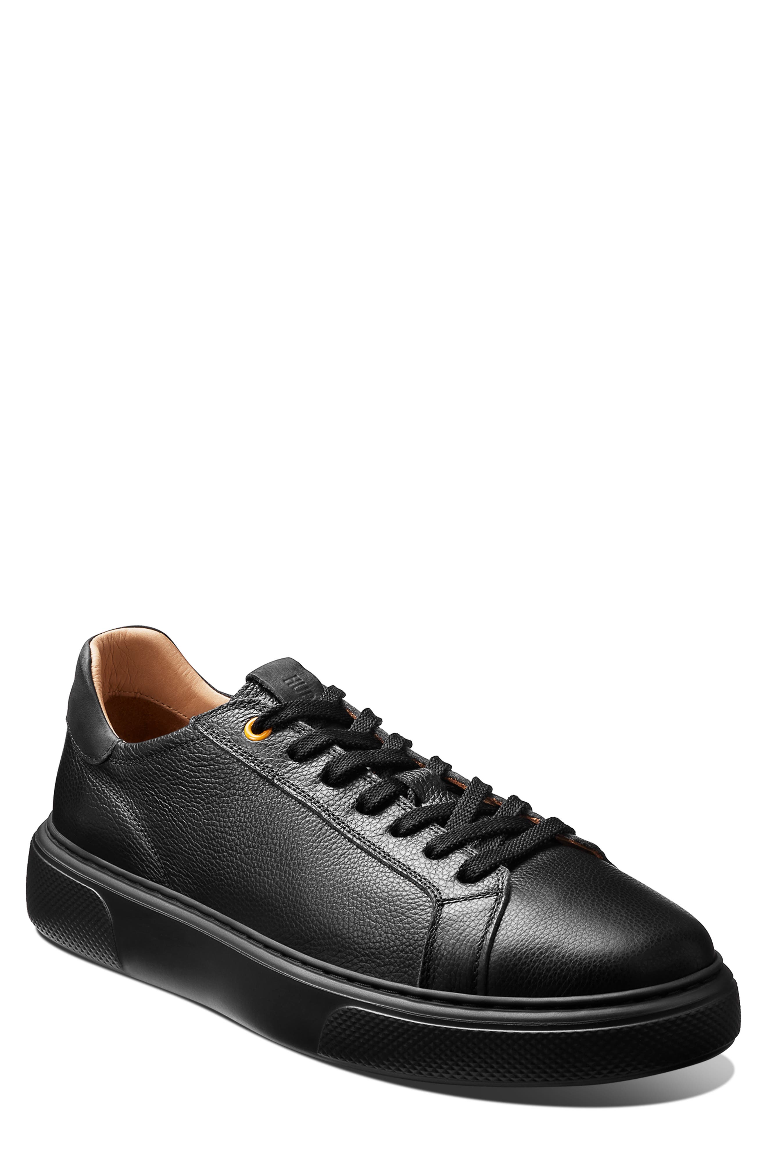 Samuel Hubbard Sunset Sneaker, Main, color, Black Leather On Black Sole