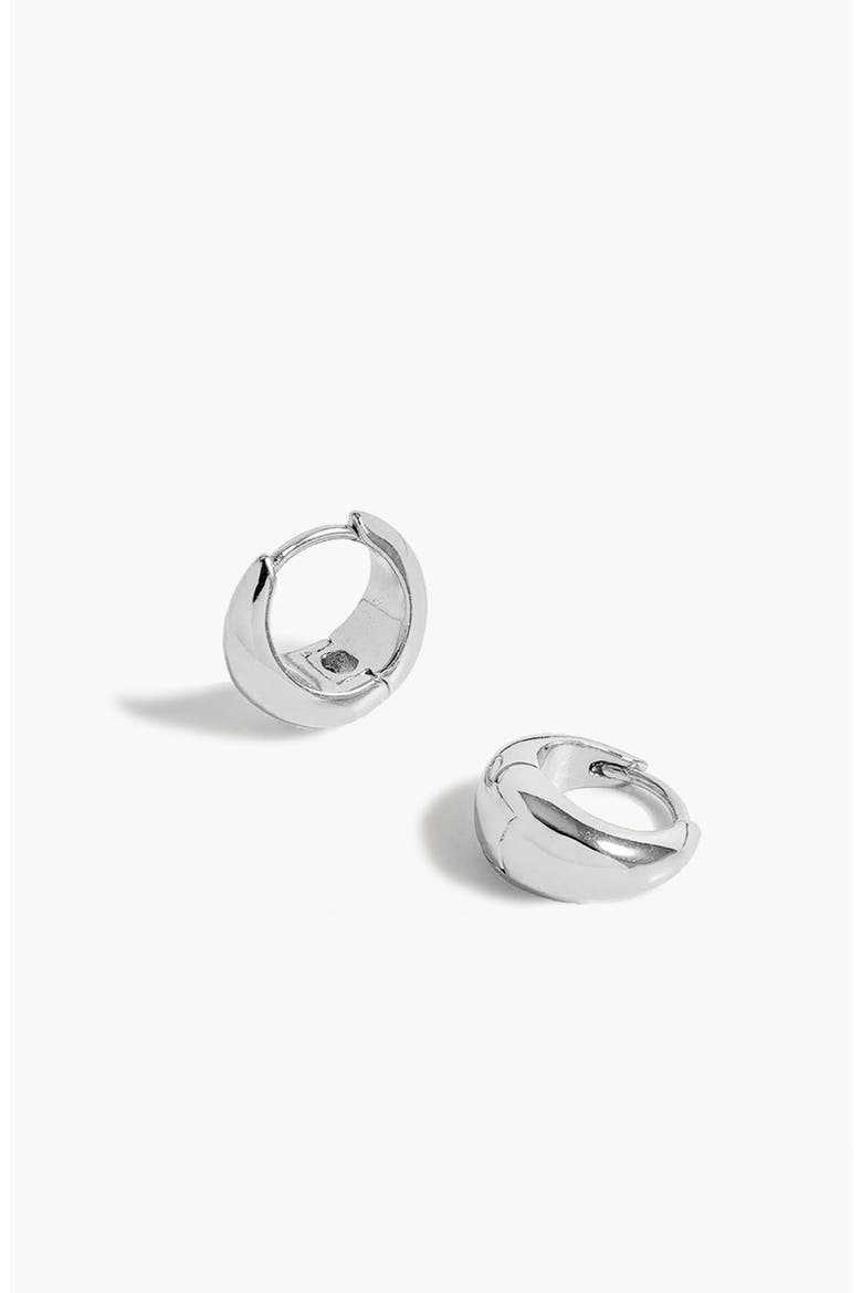 Mini Pebble Hoop Earrings in Silver, Main, color, Silver