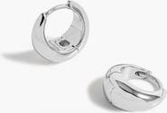 YOJ Mini Pebble Hoop Earrings in Silver