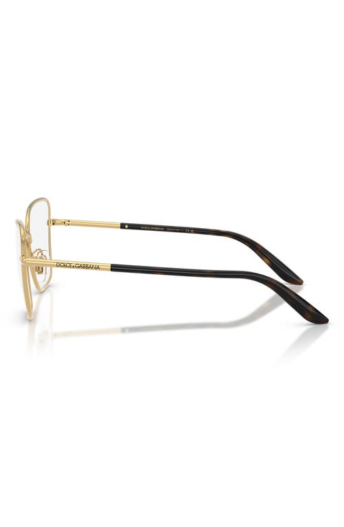 Dolce & Gabbana Dolce&gabbana 57mm Square Cat Eye Optical Glasses In Gold