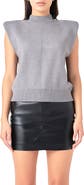 Grey Lab Mock Neck Sleeveless Knit Top