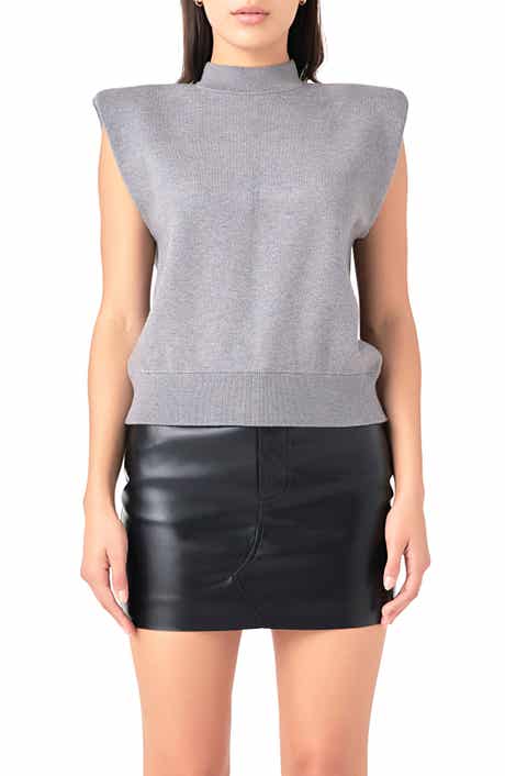 Mock Neck Sleeveless Knit Top