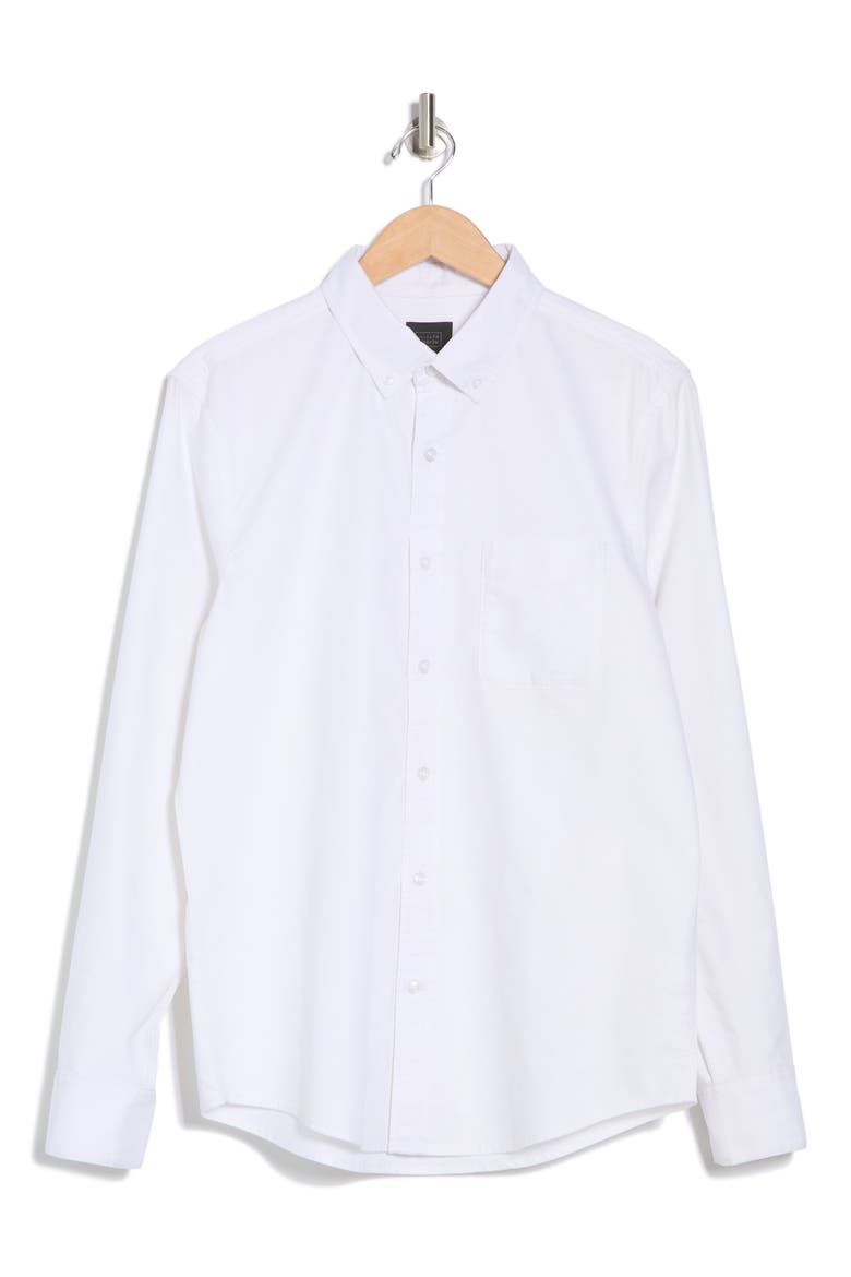 Cotton Oxford Button-Down Shirt, Alternate, color, WHITE
