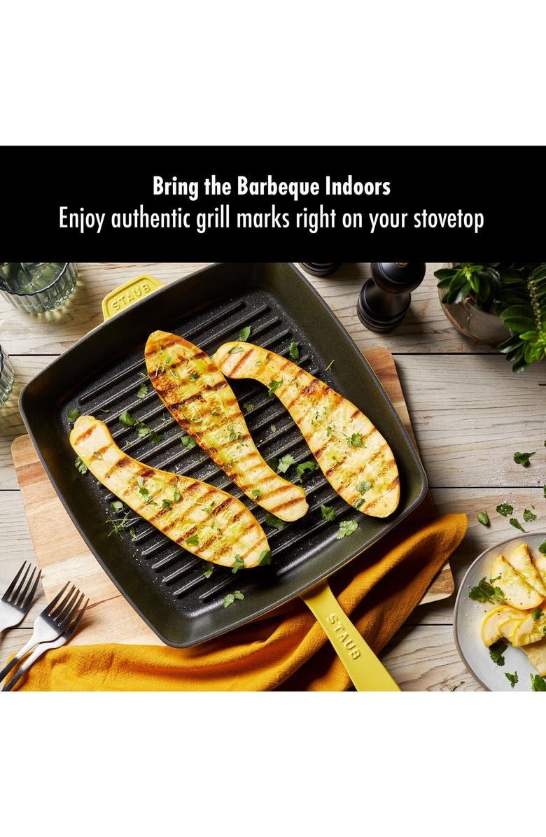 Staub 12-Inch Square Enameled Cast Iron Grill Pan, Alternate, color, 