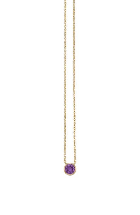 Birthstone Pendant Necklace