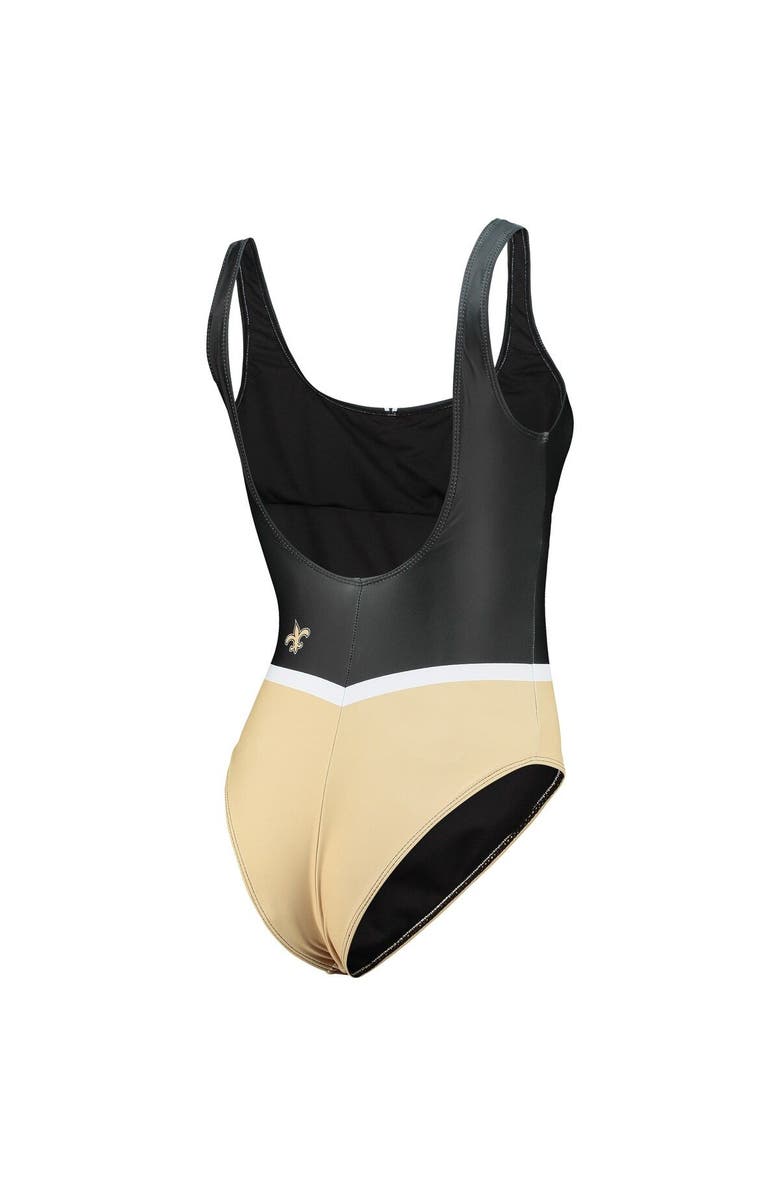 FOCO Women's FOCO Black New Orleans Saints Team One-Piece Swimsuit, Alternate, color, 
