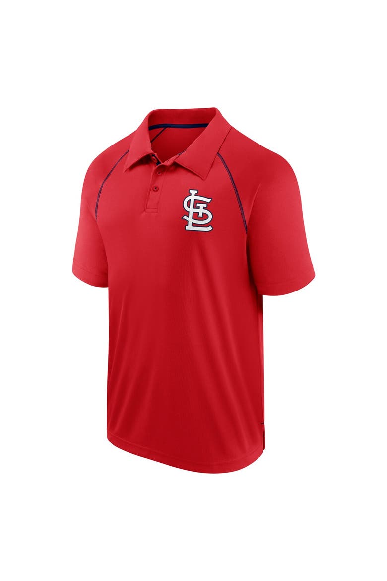 Men's Fanatics Red St. Louis Cardinals Strong Alone Raglan Polo, Alternate, color, Red