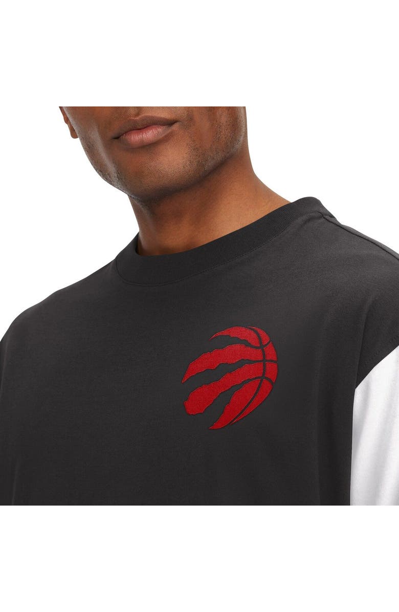 TOMMY JEANS Men's Tommy Jeans Black Toronto Raptors Richie Color Block Long Sleeve T-Shirt, Alternate, color, Black