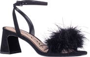 Nina Bev Ankle Strap Faux Feather Sandal
