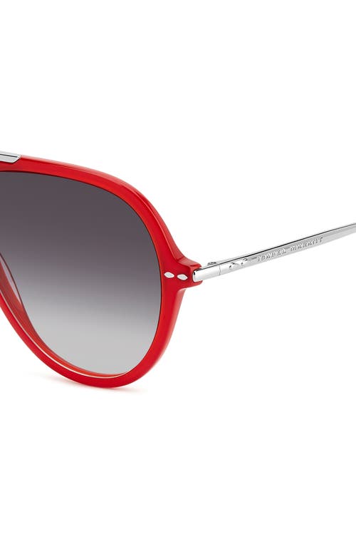 Isabel Marant 60mm Oversize Pilot Sunglasses In Red
