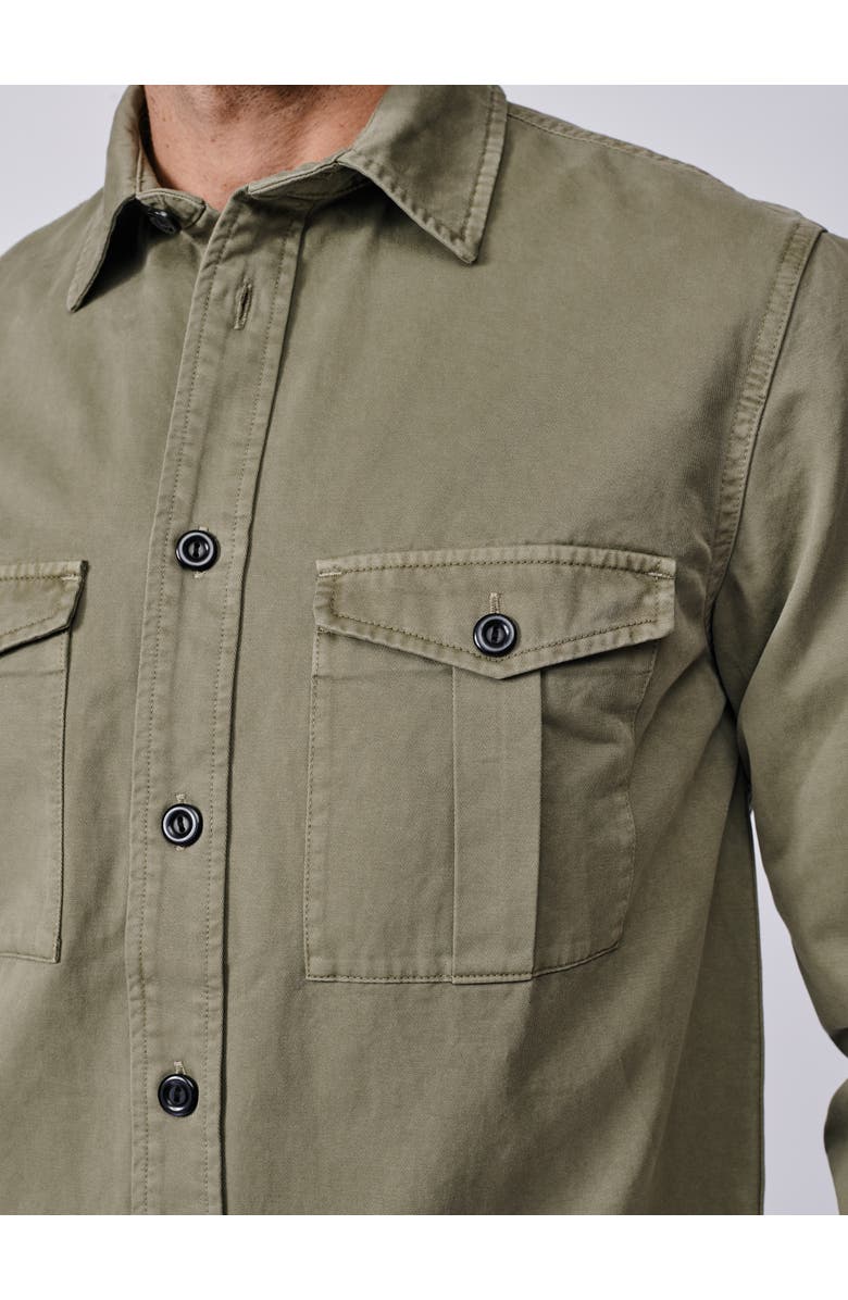 Aubin Long Sleeve Cole Twill Overshirt, Alternate, color, Pale Khaki