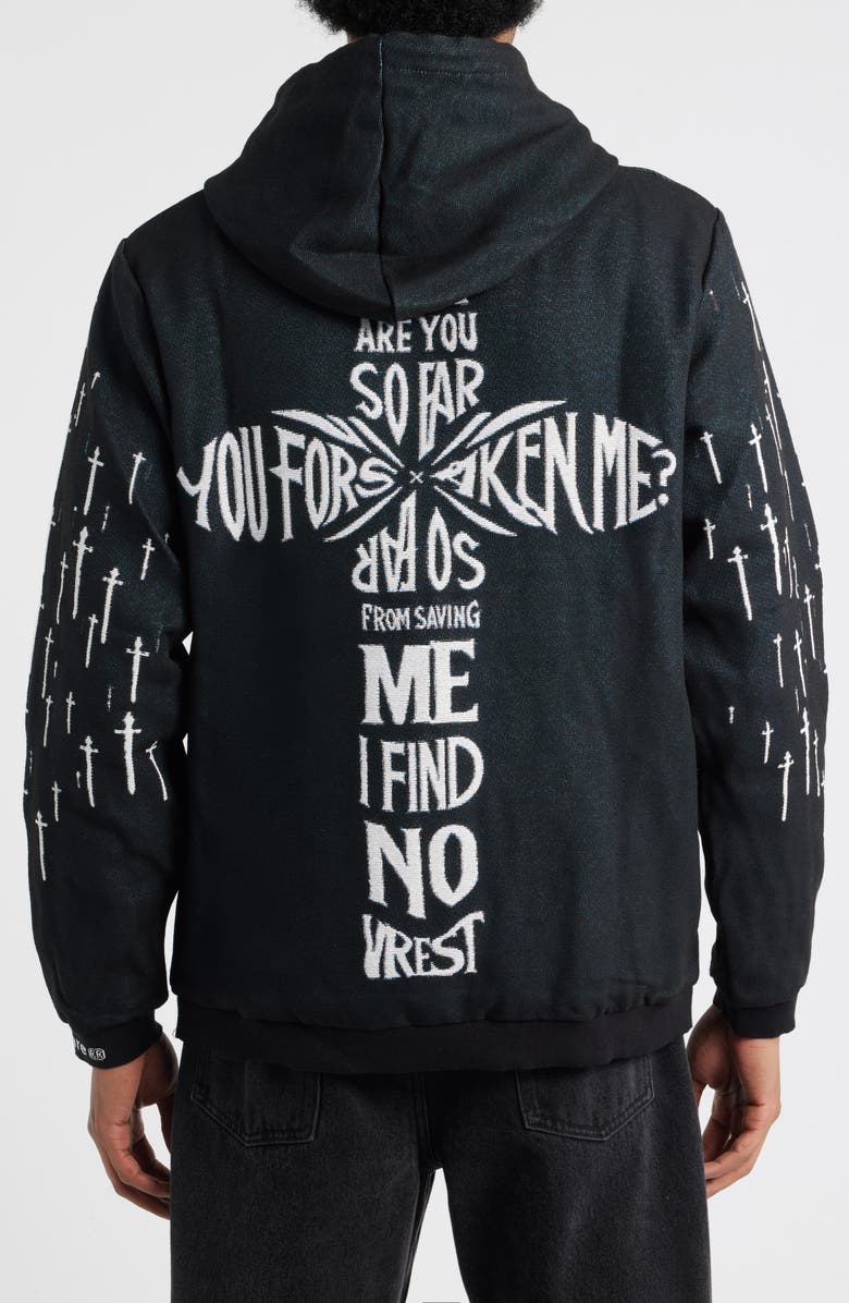VERYRARE Entombment Jacquard Hoodie, Alternate, color, Black