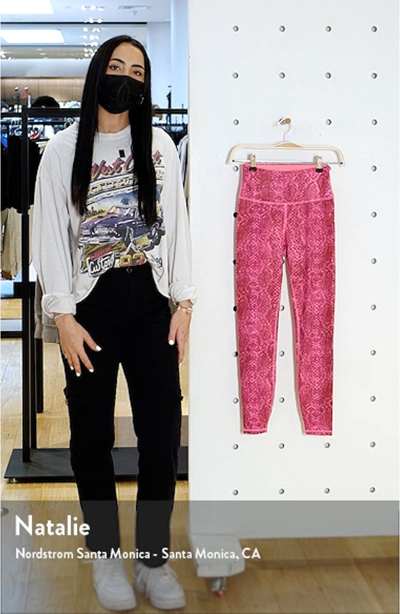 Snakeskin Print High Waist Leggings, sales video thumbnail