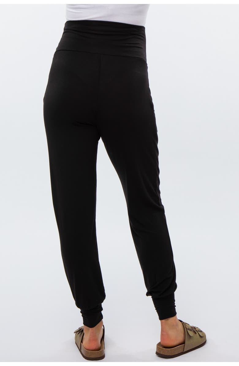PinkBlush Maternity Band Jogger Pants, Alternate, color, Black