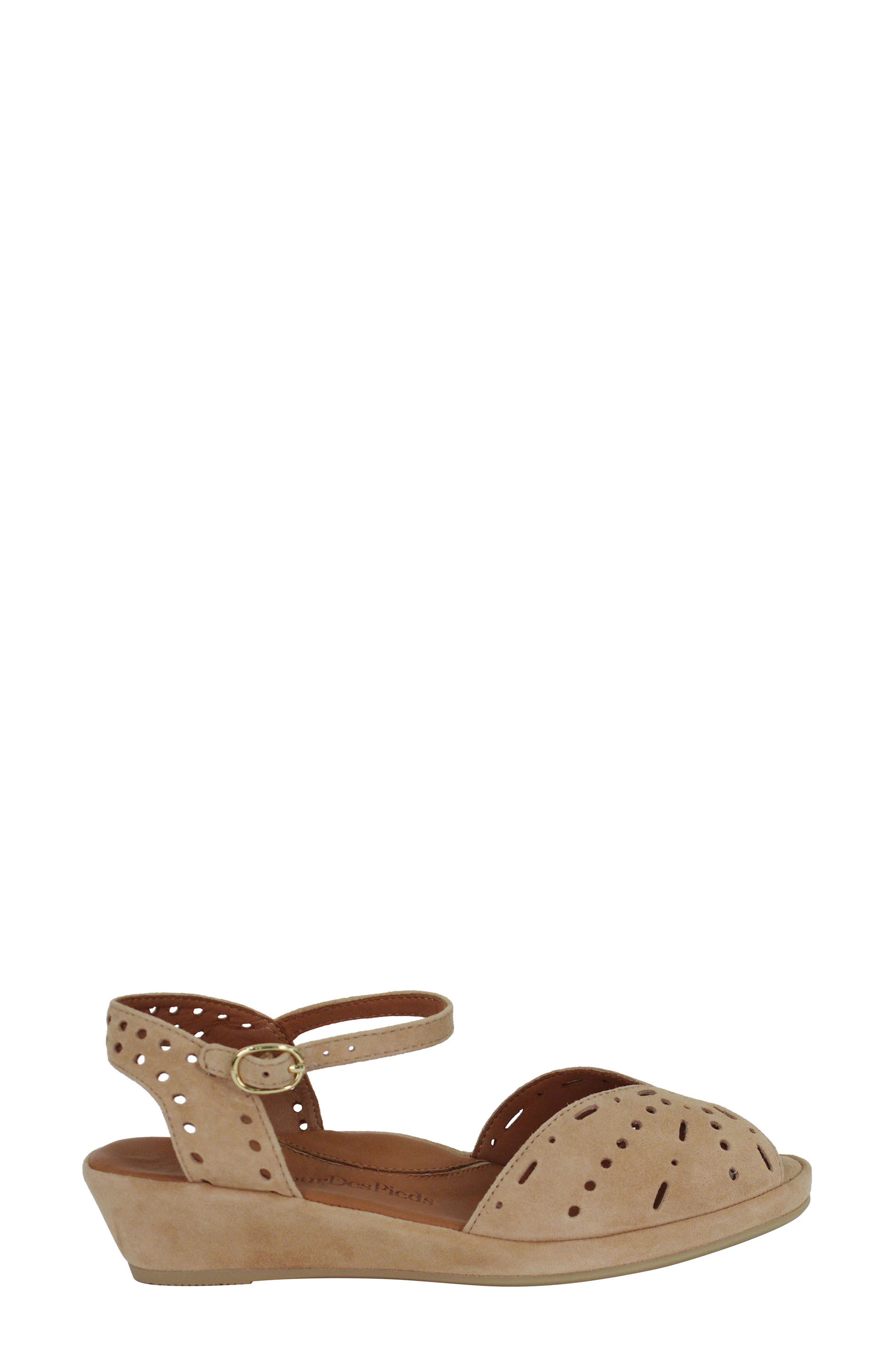 'Brenn' Ankle Strap Sandal, Alternate, color, COGNAC SUEDE