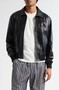 Bottega Veneta Lambskin Leather Blouson Jacket