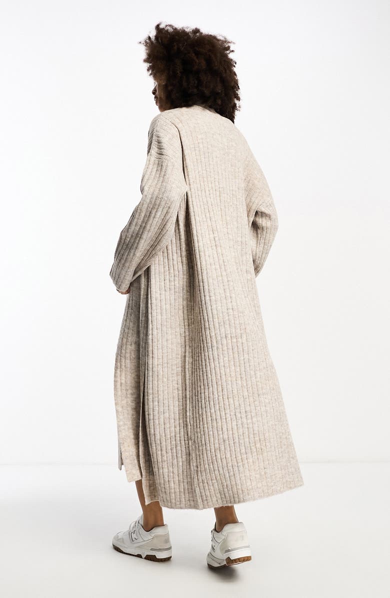 ASOS DESIGN Rib Maxi Cardigan, Alternate, color,