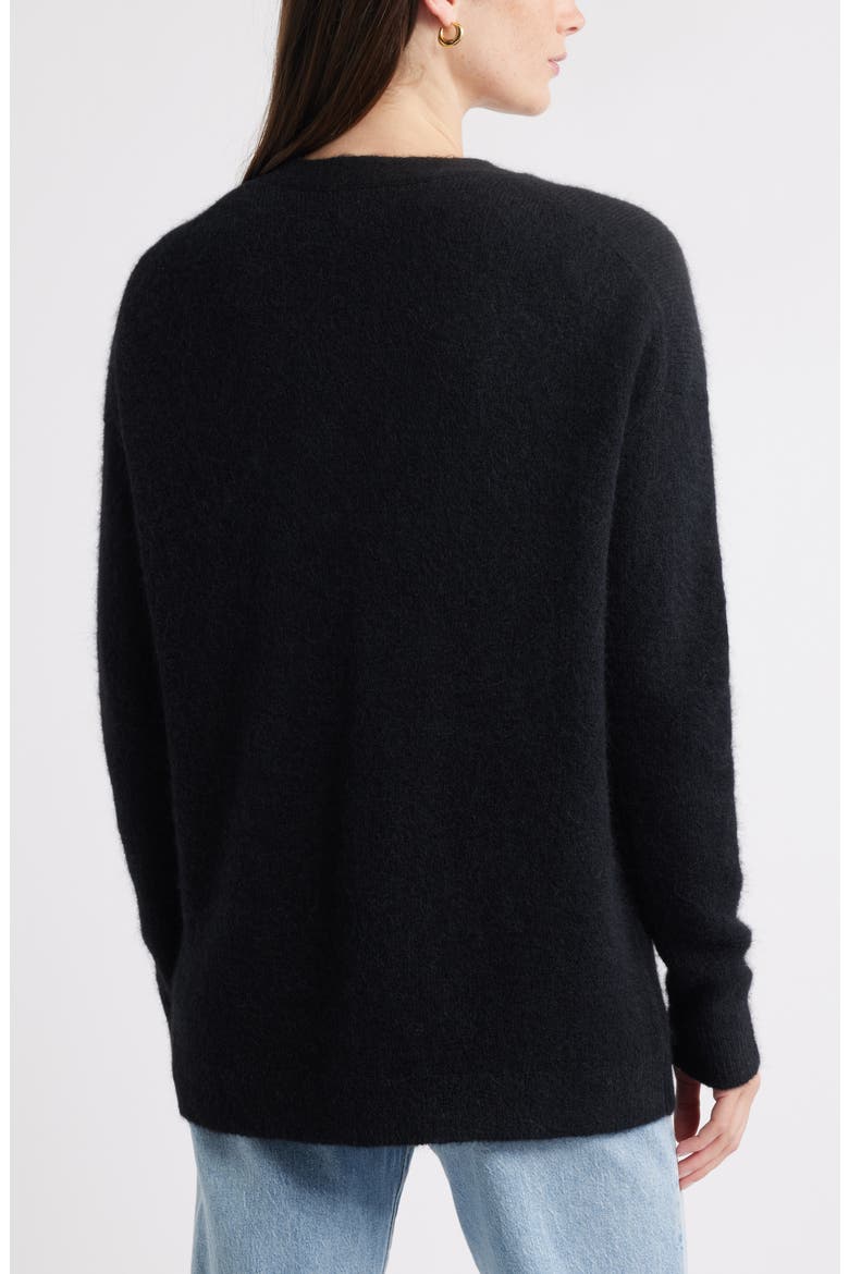 Alpaca Blend Cardigan, Alternate, color, BLACK