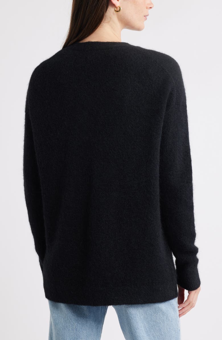 Caslon<sup>®</sup> Alpaca Blend Cardigan, Alternate, color, Black