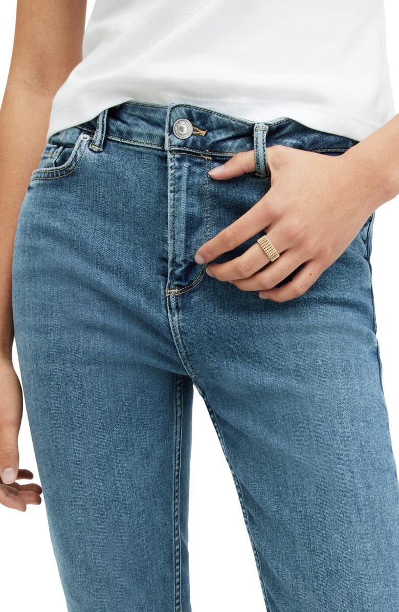 AllSaints Dax Asymmetric Hem Jeans, Alternate, color, 