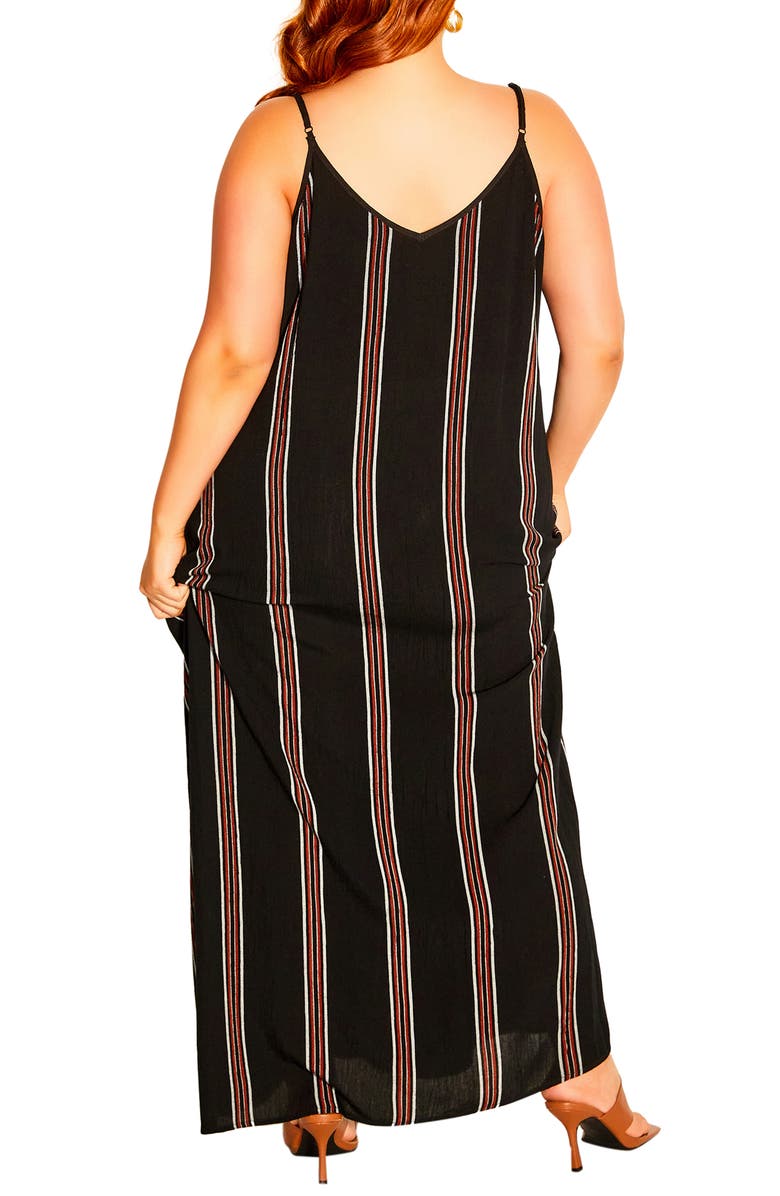 City Chic Resort Stripe Maxi Dress, Alternate, color,