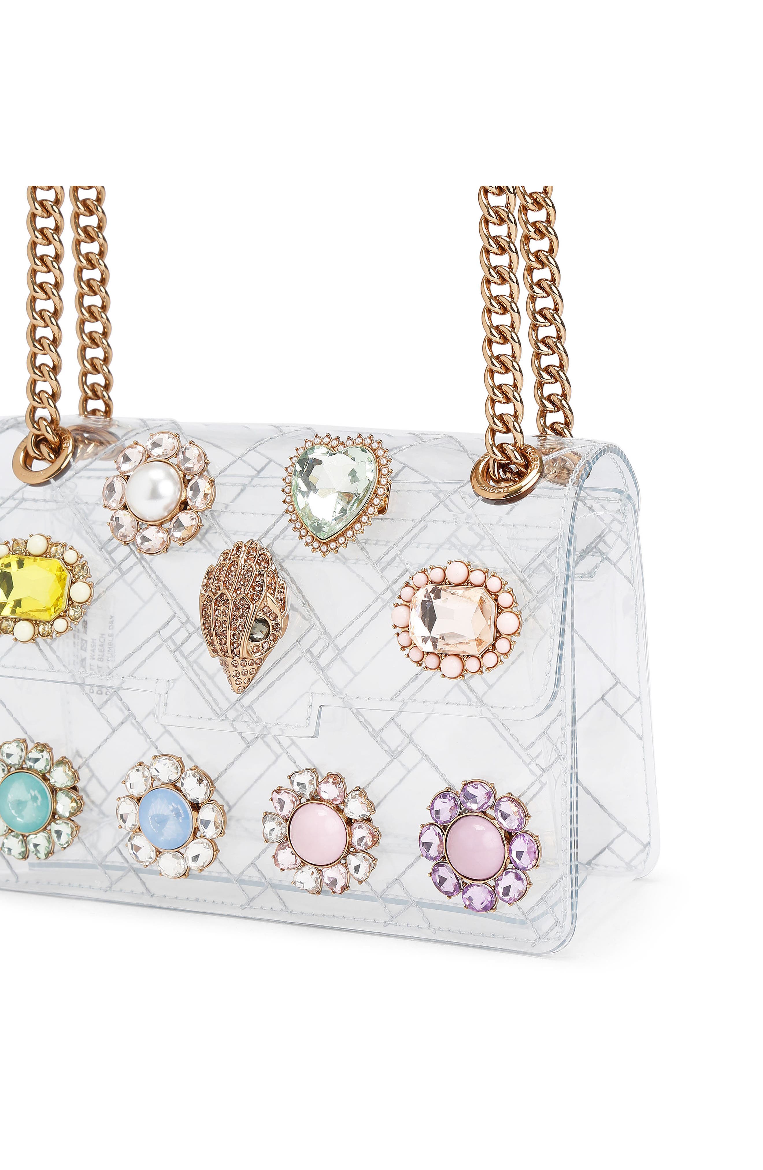 Mini Kensington Vinyl Convertible Clear Crossbody Bag, Alternate, color, OPEN WHITE