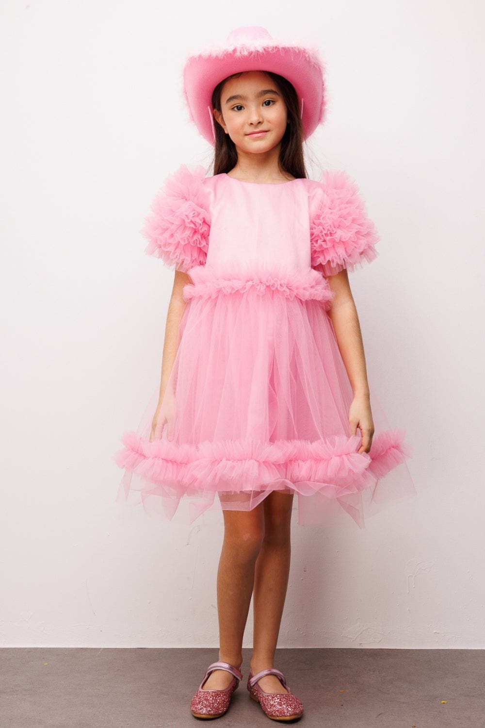 Le Mabelle Madison Girls’ Ruffle Tulle Dress | Nordstrom