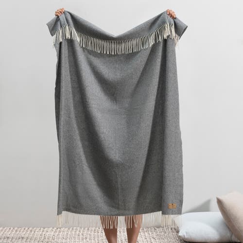 Lands Downunder Pinstripe Cashmere Throw In Gray